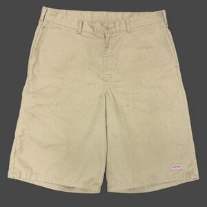 Vintage Dickies Y2K Tan Khaki Skate Shorts Mens 34 Long Baggy Workwear